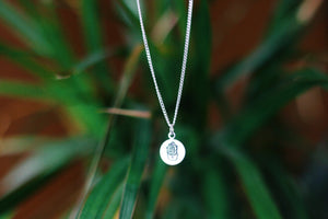 Dainty Hand Stamped Cactus Necklace / Valentine's Day Gift