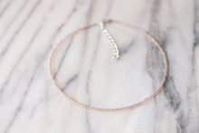 Load image into Gallery viewer, Dainty Baby Pink Rainbow Beaded Choker Necklace