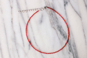 Rainbow Rose Glass Beaded Choker Necklace, Bohemian Choker Necklace