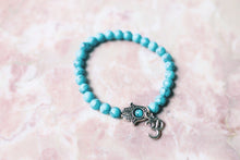 Load image into Gallery viewer, Om &amp; Hamsa and Beaded Turquoise Howlite Bracelet or Anklet