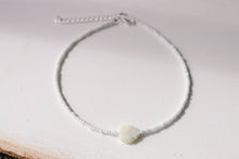 Load image into Gallery viewer, Tropical Palm Leaf Beaded Choker Necklace / Beach Jewelry / Mother Of Pearl