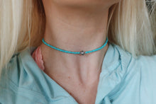 Load image into Gallery viewer, Dainty Turquoise Sea Turtle Beaded Choker Necklace