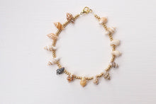 Load image into Gallery viewer, Boho Metallic Gold Sea Shell Anklet