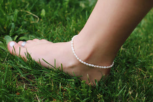 Pearly Girl Anklet / Pearl Anklet / Beach Jewelry / Pearl Beads / Minimalist Jewelry