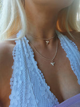 Load image into Gallery viewer, Dainty Rose Gold Wire Wrapped Shark Tooth Necklace / Choker Necklace / Beach Jewelry / Boho Necklace