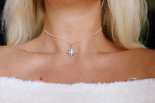 Load image into Gallery viewer, Dainty Diamond Starburst Charm Choker Necklace