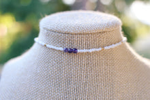 Load image into Gallery viewer, Semiprecious Amethyst Beaded Choker Necklace