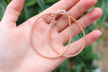 Load image into Gallery viewer, Metallic Rose Gold Beaded Choker Necklace