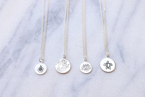 Mermaid Kisses Hand Stamped Necklace