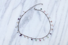 Load image into Gallery viewer, Rainbow Flurorite Chip Beaded Chain Choker Necklace