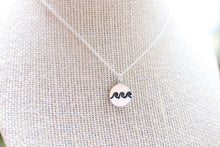 Load image into Gallery viewer, Triple Waves Dainty Hand Stamped Necklace
