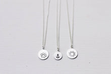 Load image into Gallery viewer, Dainty Paw Print Hand Stamped Necklace / Dog Mom / Cat Mom / Dog Mom Necklace