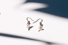 Load image into Gallery viewer, Rose Gold Wire Wrapped Shark Tooth Earrings