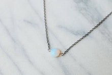 Load image into Gallery viewer, Opalite Gunmetal Choker Necklace
