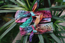 Load image into Gallery viewer, Hand Dyed Rainbow Bandanas, Head Wraps, Cotton Head Bands, Tie Dye Hair Accessories