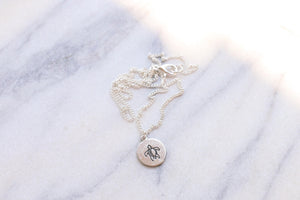 Honu Sea Turtle Hand Stamped Necklace