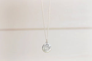 Mermaid Kisses Hand Stamped Necklace