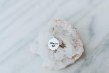 Load image into Gallery viewer, Dainty Hand Stamped Namaste &amp; Lotus Flower Necklace