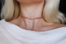 Load image into Gallery viewer, Rosey Mauve Beaded Choker Necklace