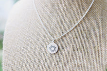 Load image into Gallery viewer, Dainty Solstice Sun Hand Stamped Necklace