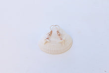 Load image into Gallery viewer, Rose Gold Wire Wrapped Shark Tooth Earrings