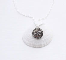 Load image into Gallery viewer, Silver Coin Om Dainty Necklace