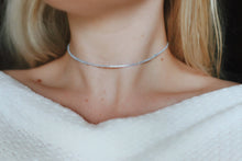 Load image into Gallery viewer, Lavender Silk Beaded Choker Necklace