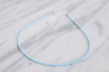 Load image into Gallery viewer, Frosted Baby Blue Beaded Choker Necklace