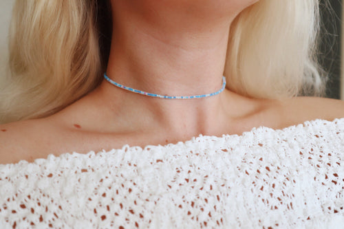 Gypsea Frosted Beaded Choker Necklace