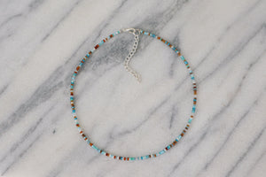 Seaside Opal Mixed Beaded Choker Necklace