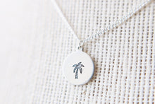Load image into Gallery viewer, Dainty Hand Stamped Palm Tree Necklace
