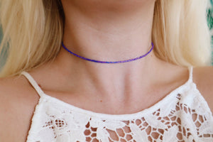 Riviera Iridescent Seed Beaded Choker