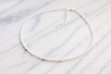 Load image into Gallery viewer, Coconut Luster White Glass Beaded Choker Necklace / Beach Jewelry /