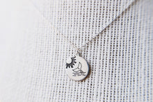 Load image into Gallery viewer, Salt &amp; Sun Whale Tail Hand Stamped Necklace