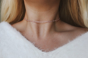 Blush Beaded Choker Necklace