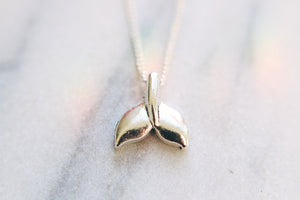 Dainty Whale Tail Necklace, Mermaid Necklace