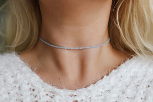 Opal Summer Breeze Seed Beaded Choker Necklace