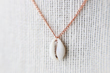 Load image into Gallery viewer, Cowrie Shell Copper Rose Necklace