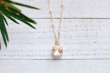 Load image into Gallery viewer, Pink Champagne Bezel Satellite Necklace