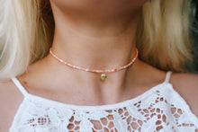 Load image into Gallery viewer, Sunkissed Peach Sea Shell Beaded Choker Necklace