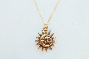 Dainty Sun & Moon Necklace