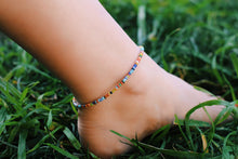 Load image into Gallery viewer, Rainbow Luster Seed Beaded Anklet