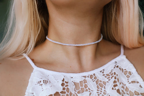 Sea Salt Opal Choker Necklace