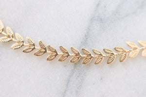 Golden Leaf Chain Choker Necklace