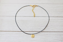 Load image into Gallery viewer, Mini Gold Wave Coin Cotton Choker Necklace