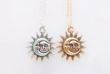 Load image into Gallery viewer, Dainty Sun &amp; Moon Necklace