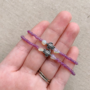 Opal Sea Turtle Beaded Bracelet