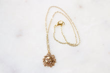 Load image into Gallery viewer, Dainty Golden Winking Sun Necklace