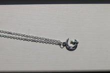 Load image into Gallery viewer, Kitty and Moon silver necklace