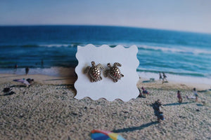Silver Plated Sea Turtle Earring Studs